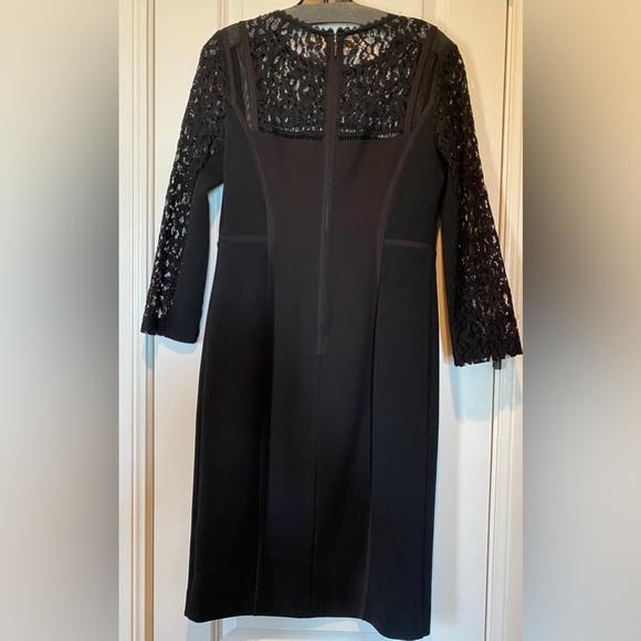 Rebecca Taylor Lace Combo Black Dress size 10 - Picture 7 of 8